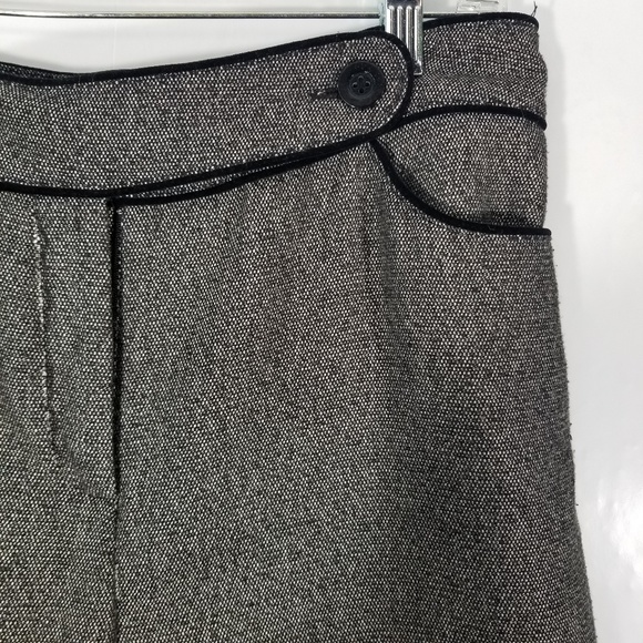 Larry Levine Black & White Cropped Dress Pant / 10 - Picture 2 of 8